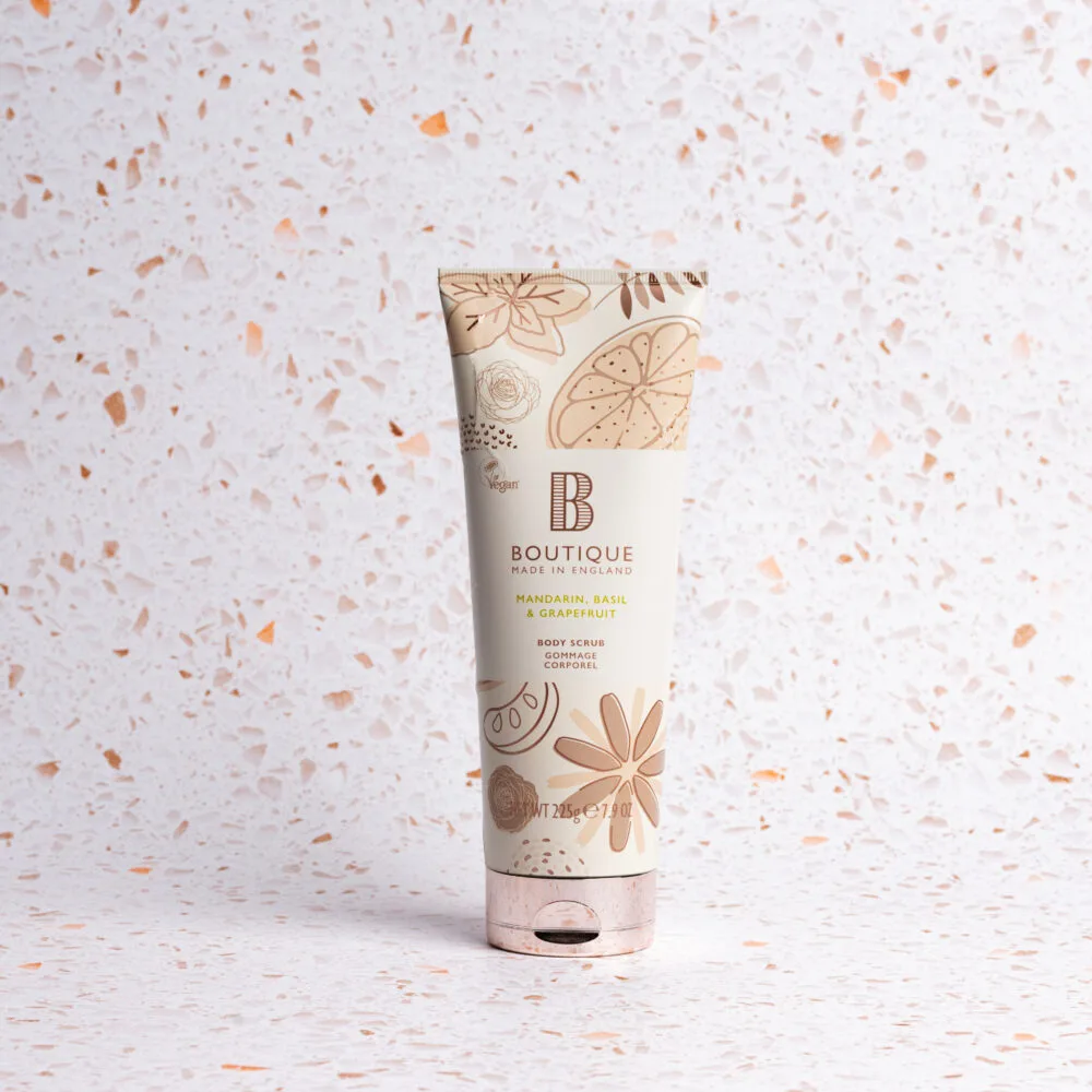 Body scrub μανταρίνι, βασιλικός & grapefruit 238ml