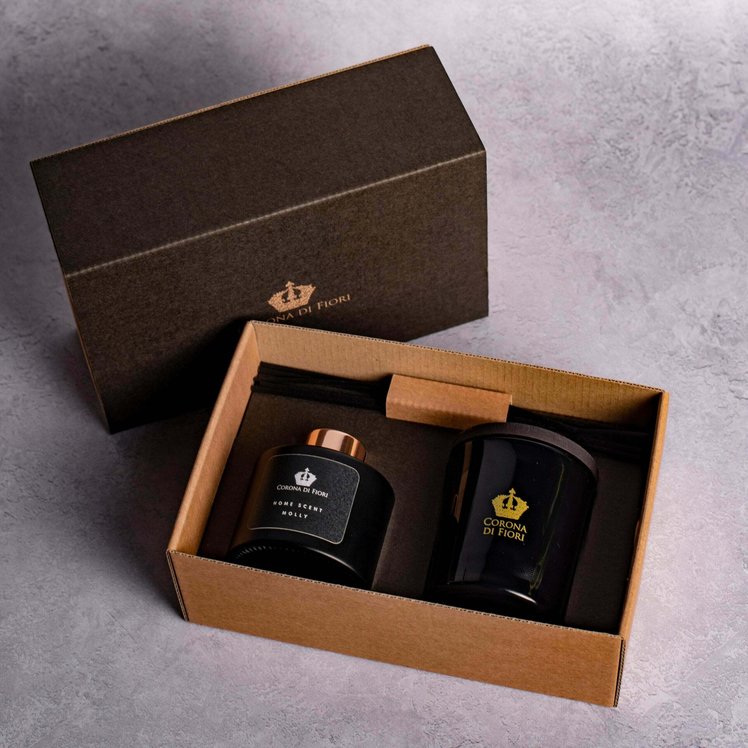 Gift box με αρωματικό χώρου black edition κερί σόγιας 78684