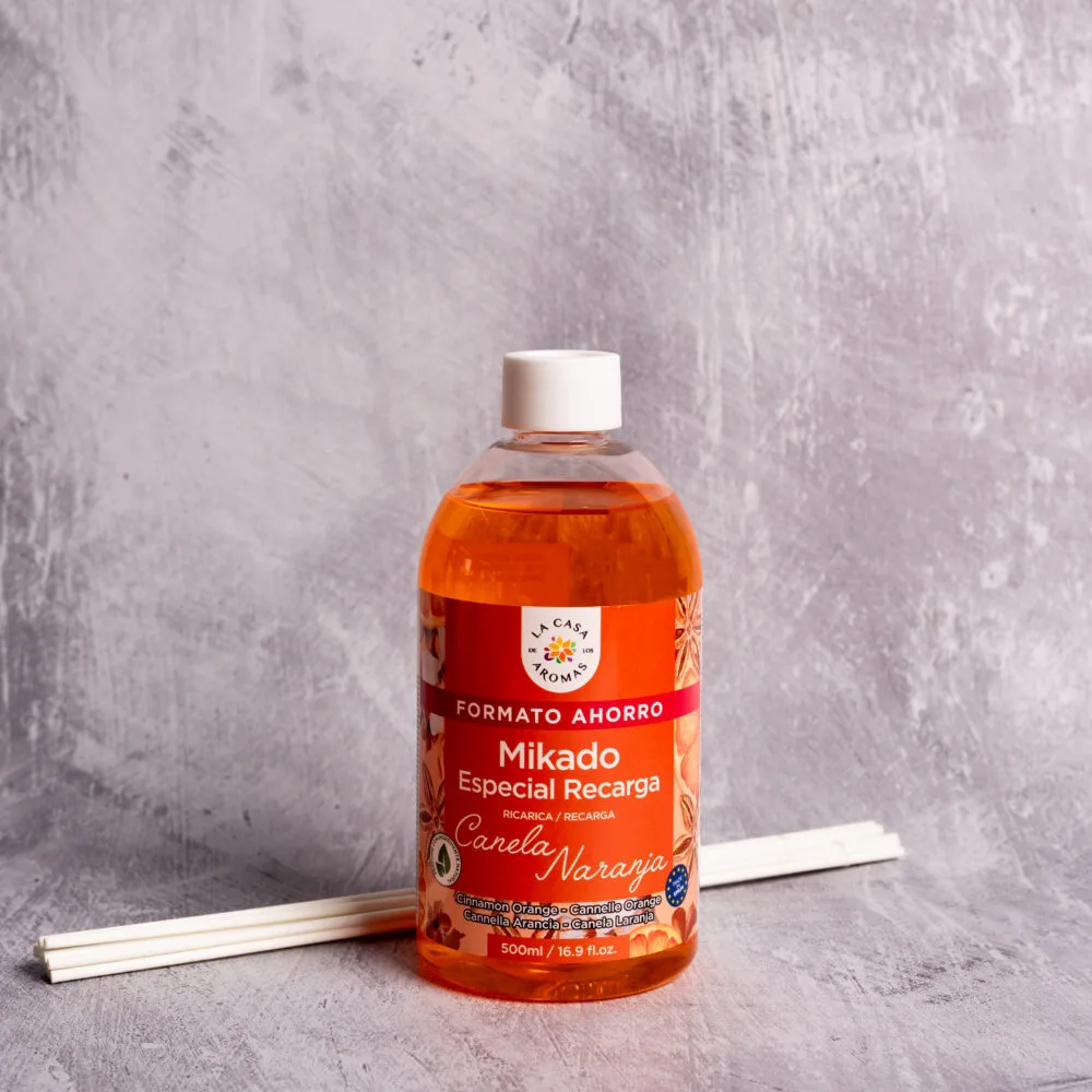Αρωματικά χώρου με sticks κανέλα- πορτοκάλι 500ml
